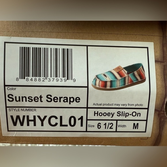 Twisted X Hooey Slip-On Sunset Shoes Size 6.5M Casual Loafers Western - Picture 11 of 12